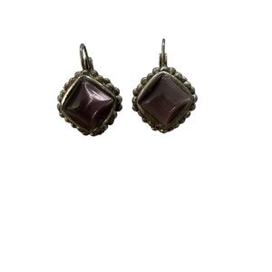 Elegant Silver and Purple Earrings